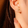 Wholesale Earrings S925 Sterling Silver Letter X Microinlaid Zircon Electroplated Platinum 18K Gold