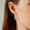 Wholesale Earrings S925 Sterling Silver Niche Design Light Luxury Micro Inlaid Zirconium Electroplated Unisex