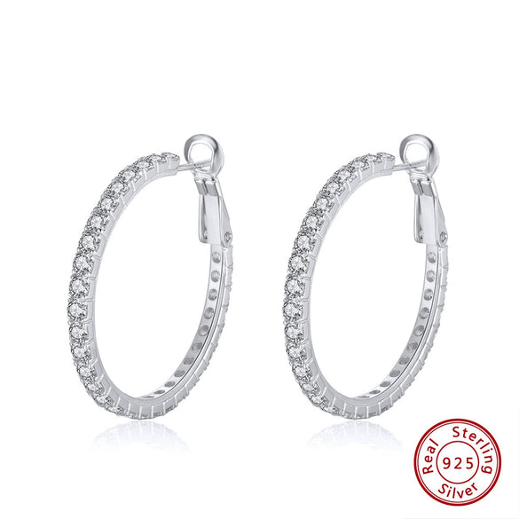 Wholesale Earrings S925 Sterling Silver Niche Design Light Luxury Micro Inlaid Zirconium Electroplated Unisex