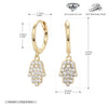 Wholesale Earrings S925 Sterling Silver Palm Shape Geometric Natural Style