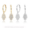 Wholesale Earrings S925 Sterling Silver Palm Shape Geometric Natural Style