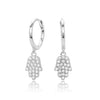 Wholesale Earrings S925 Sterling Silver Palm Shape Geometric Natural Style