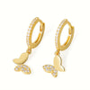 Wholesale Earrings S925 Sterling Silver Small And Fresh Butterfly And Flower Design
