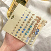 Wholesale Earrings Set Geometric Crystal Stainless Steel Microinlay