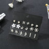 Wholesale Earrings Set Geometric Crystal Stainless Steel Microinlay