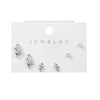 Wholesale Earrings Set S925 Sterling Silver And Copper Bear Four Leaf Clover Bow Heart Shaped Inlaid Zircon Geometric Style