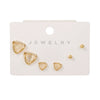Wholesale Earrings Set S925 Sterling Silver And Copper Bear Four Leaf Clover Bow Heart Shaped Inlaid Zircon Geometric Style