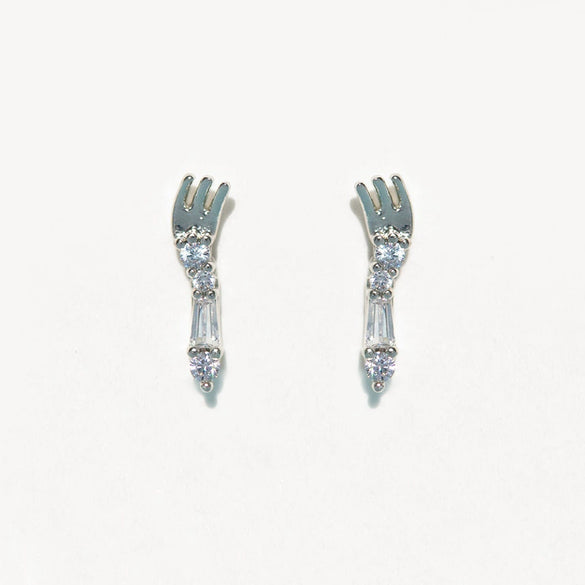 Wholesale Earrings 925 Silver Copper Mermaid Cartoon Microinlaid Zircon Design