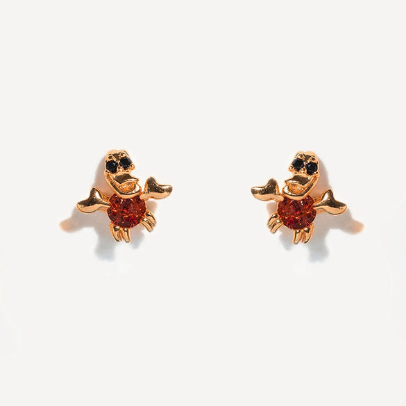 Wholesale Earrings 925 Silver Copper Mermaid Cartoon Microinlaid Zircon Design