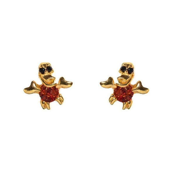 Wholesale Earrings 925 Silver Copper Mermaid Cartoon Microinlaid Zircon Design
