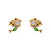 Wholesale Earrings 925 Silver Copper Mermaid Cartoon Microinlaid Zircon Design