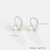 Wholesale Earrings 925 Silver Freshwater Pearl Geometric Retro Electroplating