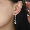 Wholesale Earrings 925 Silver Geometric Moissanite Inlay