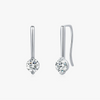 Wholesale Earrings 925 Silver Geometric Style Mosan Diamond For Women