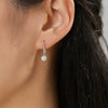 Wholesale Earrings 925 Silver Geometric Style Mosan Diamond For Women