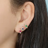 Wholesale Earrings Silver Needle Copper Geometric Elegant Electroplating Design For Women