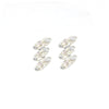 Wholesale Earrings Silver Needle Copper Geometric Light Luxury Style Set With Diamonds