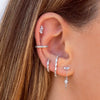 Wholesale Earrings Silver Needle Copper Geometric Light Luxury Style Set With Diamonds