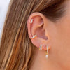 Wholesale Earrings Silver Needle Copper Geometric Light Luxury Style Set With Diamonds