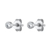 Wholesale Earrings Silver Needle Copper Gold Plated Geometric Inlaid Zircon Circle Shape
