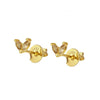 Wholesale Earrings Silver Needle Copper Leaf Geometric Flowershaped Electroplating Minimalist Light Luxury For Couple