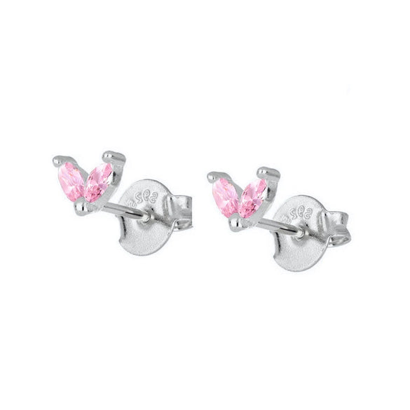 Wholesale Earrings Silver Needle Copper Leaf Geometric Flowershaped Electroplating Minimalist Light Luxury For Couple