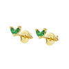 Wholesale Earrings Silver Needle Copper Leaf Geometric Flowershaped Electroplating Minimalist Light Luxury For Couple