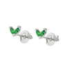 Wholesale Earrings Silver Needle Copper Leaf Geometric Flowershaped Electroplating Minimalist Light Luxury For Couple