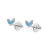 Wholesale Earrings Silver Needle Copper Leaf Geometric Flowershaped Electroplating Minimalist Light Luxury For Couple