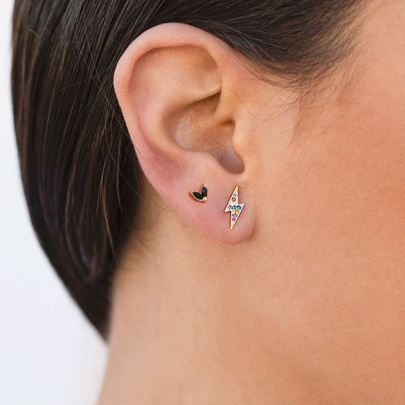 Wholesale Earrings Silver Needle Copper Leaf Geometric Flowershaped Electroplating Minimalist Light Luxury For Couple