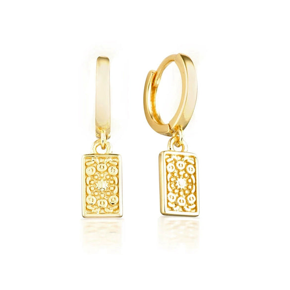 Wholesale Earrings Silver Needle Copper Retro Geometric U Shaped Electroplated For Women