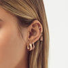 Wholesale Earrings Silver Needle Copper Retro Geometric U Shaped Electroplated For Women