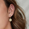 Wholesale Earrings Silver Needle Copper Retro Geometric Ushaped Letters Numbers Text Electroplated
