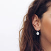 Wholesale Earrings Silver Needle Copper Retro Geometric Ushaped Letters Numbers Text Electroplated
