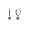 Wholesale Earrings Silver Needle Copper Star Zircon Retro Geometric Style
