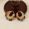 Wholesale Earrings 925 Silver Needle Geometric C Shaped Beaded Pearl Electroplated For Women