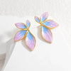 Wholesale Earrings Stainless Steel Dripping Oil Flowers Style For Ladies