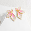 Wholesale Earrings Stainless Steel Dripping Oil Flowers Style For Ladies