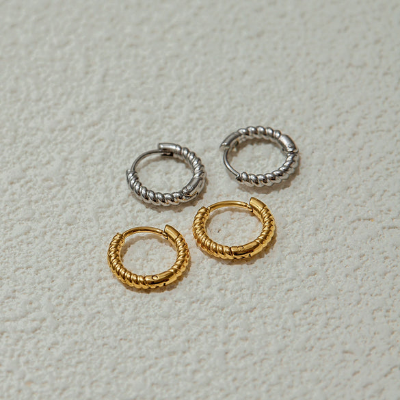 Wholesale Earrings Stainless Steel French Retro Geometric Electroplated