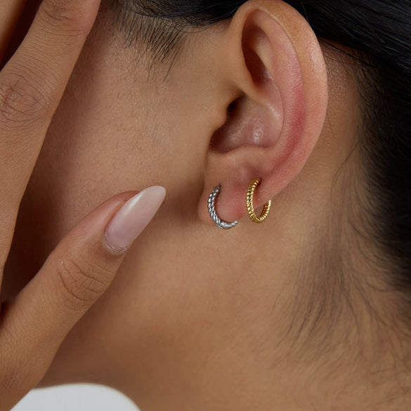 Wholesale Earrings Stainless Steel French Retro Geometric Electroplated