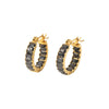 Wholesale Earrings Stainless Steel French Retro Style Geometric Ushape Inlaid Zircon Electroplated For Women