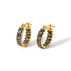 Wholesale Earrings Stainless Steel French Retro Style Geometric Ushape Inlaid Zircon Electroplated For Women