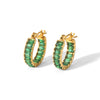 Wholesale Earrings Stainless Steel French Retro Style Geometric Ushape Inlaid Zircon Electroplated For Women