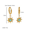 Wholesale Earrings Stainless Steel French Retro Style Inlaid Natural Stone Electroplated For Women