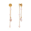 Wholesale Earrings Stainless Steel Freshwater Pearl Geometric Electroplated Light Luxury Minimalist Original Design Women's