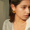 Wholesale Earrings Stainless Steel Geometric Antique Fan Shell Electroplated Original Design