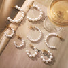 Wholesale Earrings Stainless Steel Geometric Cshaped Imitation Pearl Set With Pearls Vacuum Plated For Women