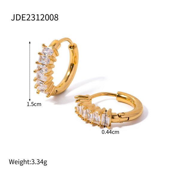 Wholesale Earrings Stainless Steel Geometric Drop Shape Electroplating For Women