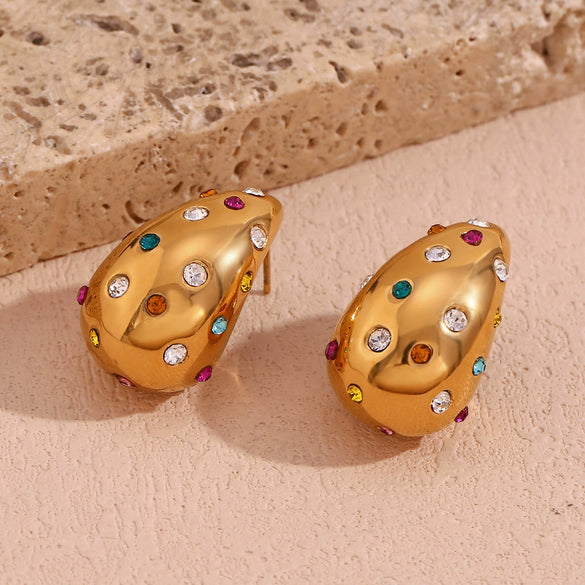Wholesale Earrings Stainless Steel Geometric Electroplated Women's