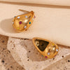 Wholesale Earrings Stainless Steel Geometric Electroplated Women's